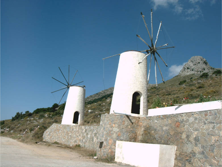 Zwei Windmühlen