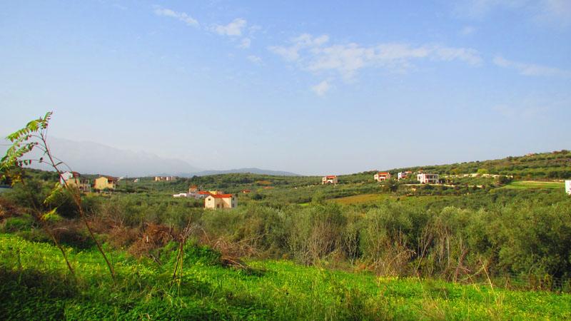 Kreta, Almyrida: Malerisches Grundstück mit Baugenehmigung zu verkaufen