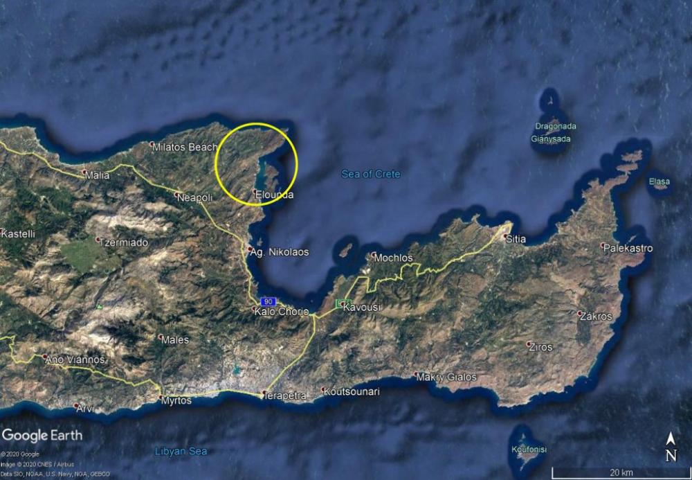 Kreta, Plaka Elounda: 3 angrenzende Baugrundstücke zu verkaufen