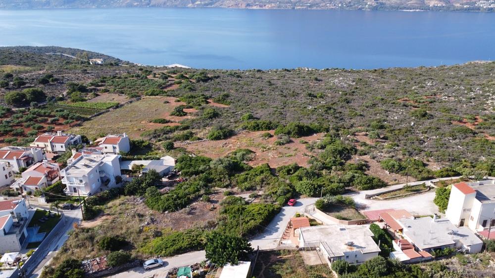 Kreta, Aroni: Grundstück mit Meerblick und hoher Bebauungsdichte zu verkaufen