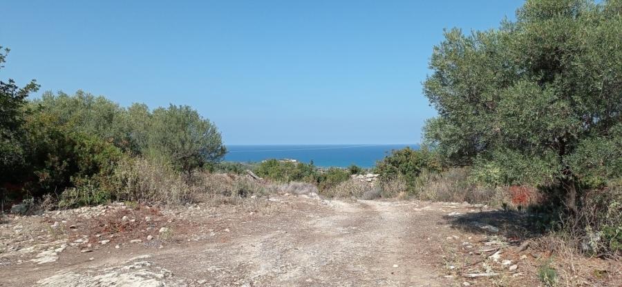 Kreta, Episkopi: Wunderschönes Grundstück mit Meerblick und Baugenehmigung zu verkaufen