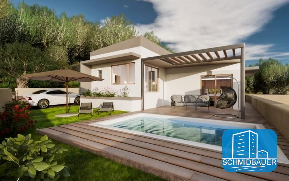 Kreta, Klima: Neubau! Villa mit Meerblick und Pool zu verkaufen
