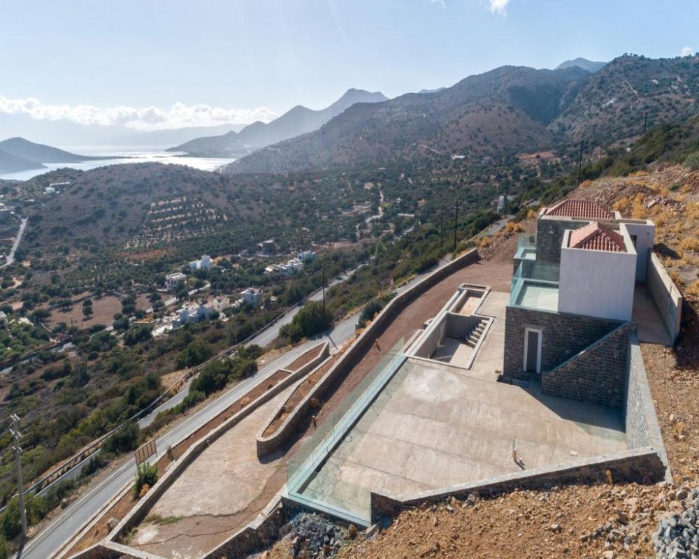 Kréta, Plaka: Luxusvilla panorámás kilátással a tengerre Spinalonga szigete felett eladó