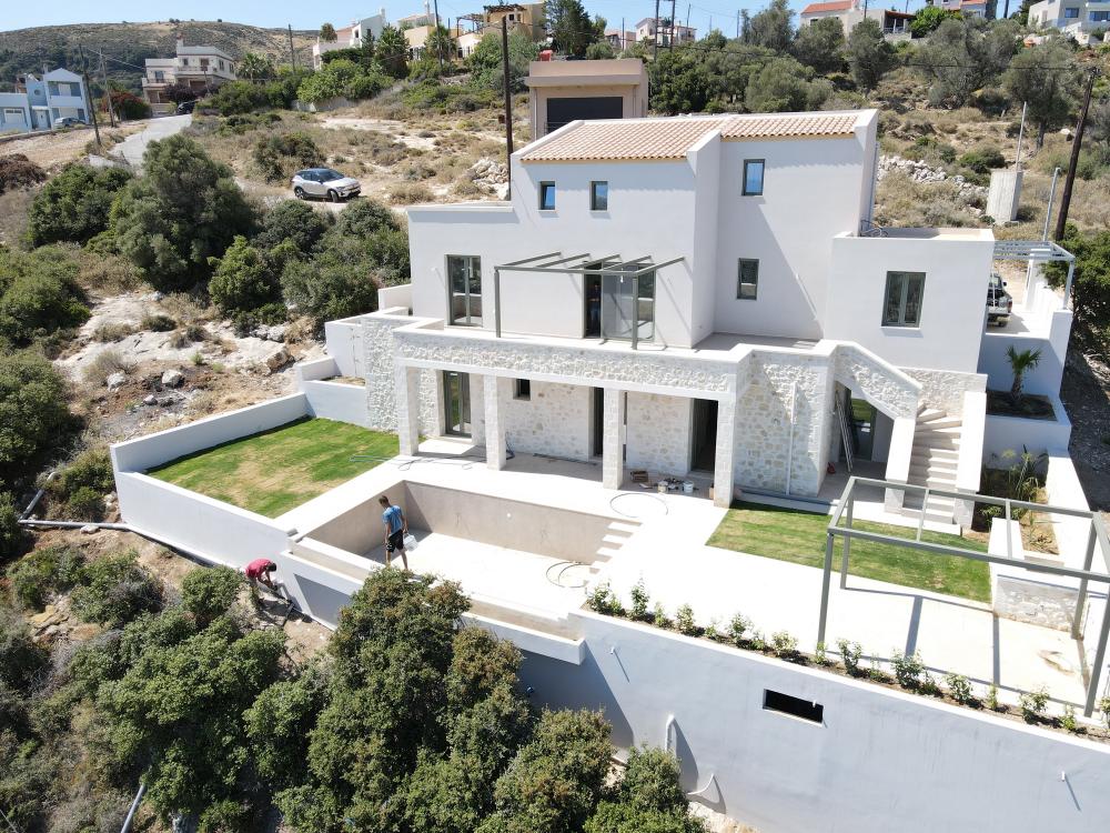 Kreta, Maroulas: Neu gebaute Villa mit Meerblick zu verkaufen