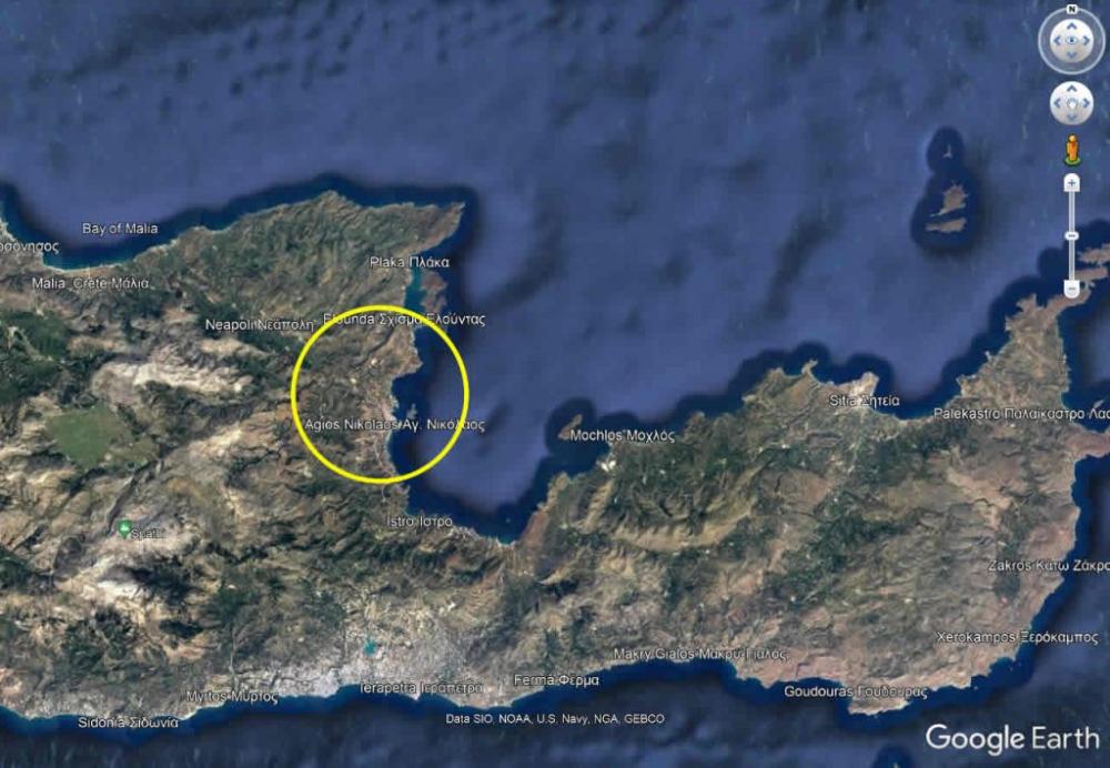 Kreta, Agios Nikolaos: Grundstück mit Meerblick zu verkaufen