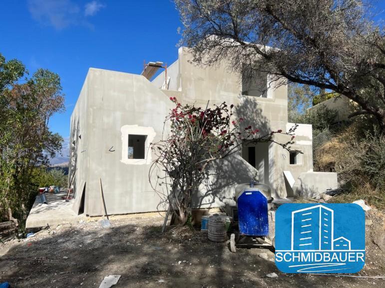 Crete, Listaros: วิลล่าอยู่ระหว่างการก่อสร้างพร้อมวิวทะเลที่สวยงามและเกสต์เฮาส์