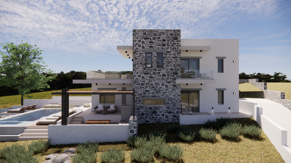 Kreta, Ag. Triada Rethymno: Neubau-Projekt! Moderne Villa zu verkaufen