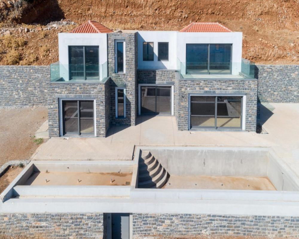 Kréta, Plaka: Luxusvilla panorámás kilátással a tengerre Spinalonga szigete felett eladó