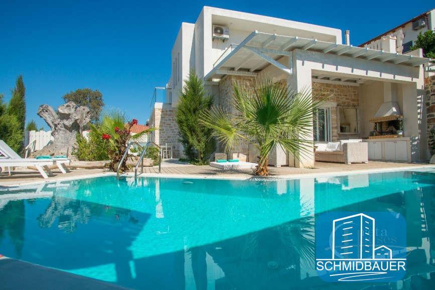 Crete, Pitsidia: วิลล่าที่ยอดเยี่ยมพร้อมสระว่ายน้ำและทิวทัศน์ของภูเขา Psiloritis
