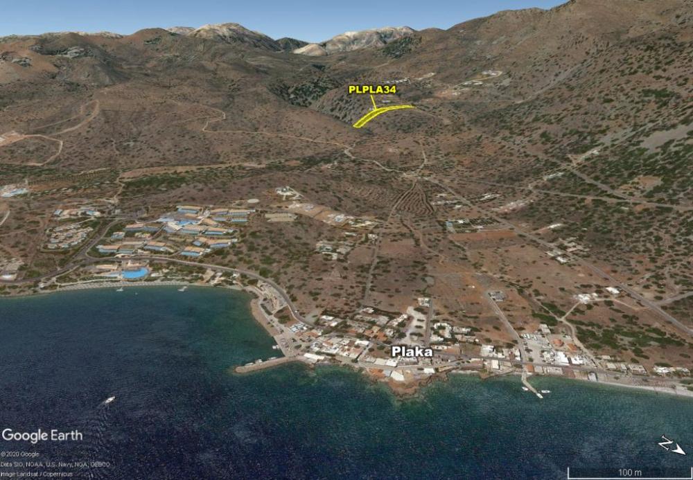 Kreta, Plaka Elounda: Grundstück mit Meerblick zum Verkauf
