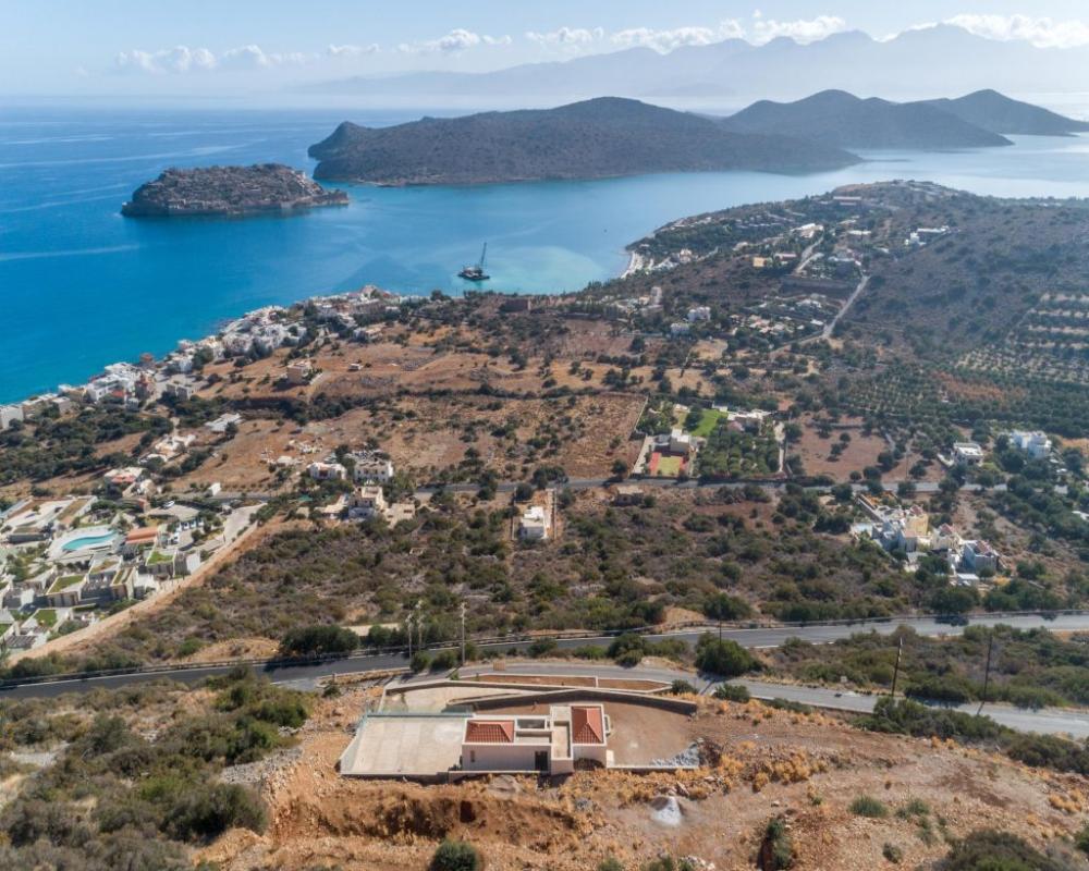 Kréta, Plaka: Luxusvilla panorámás kilátással a tengerre Spinalonga szigete felett eladó