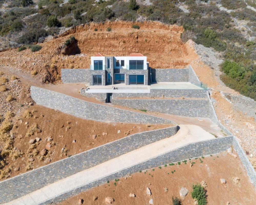 Kréta, Plaka: Luxusvilla panorámás kilátással a tengerre Spinalonga szigete felett eladó