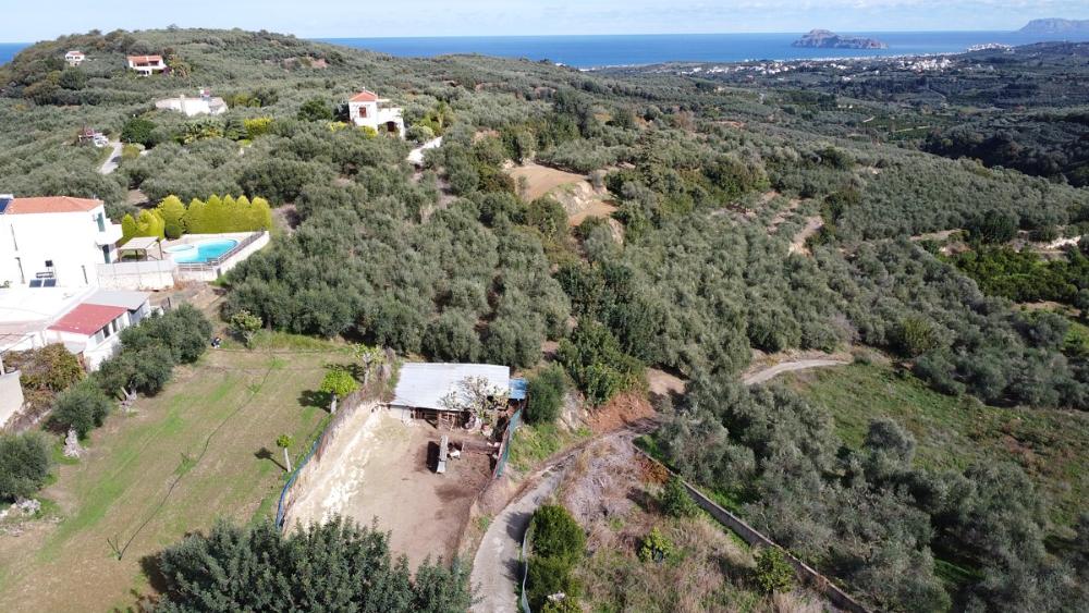 Kreta, Xirokampi: Grundstück mit Meer- und Bergblick zu verkaufen