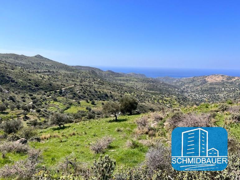 Kreta, Saktouria: Einzigartiges Stück Land mit Panoramablick zu verkaufen