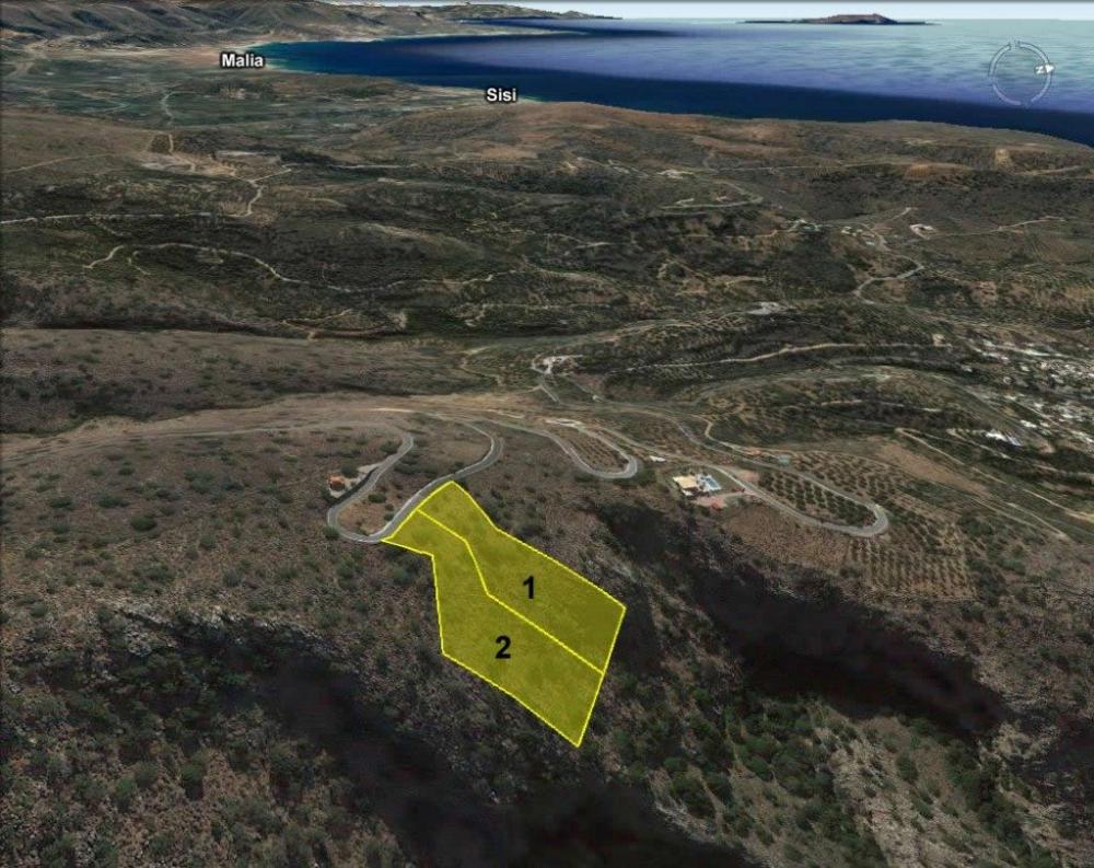 Kreta, Milatos: Zwei benachbarte Grundstücke mit Meerblick zu verkaufen