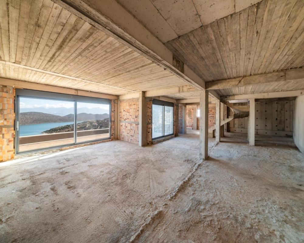 Kréta, Plaka: Luxusvilla panorámás kilátással a tengerre Spinalonga szigete felett eladó