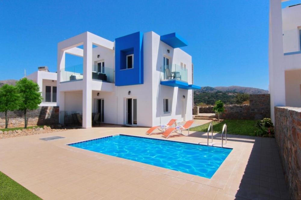 Kreta, Kounali: Moderne Villa mit 4 Zimmern, Pool und Meerblick zu verkaufen