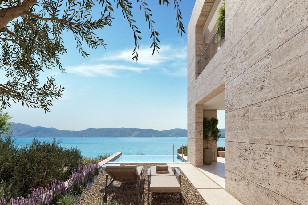 Kreta, Kissamos: Elegante Wohnung am Meer mit unverbautem Blick auf die Ägäis zu verkaufen