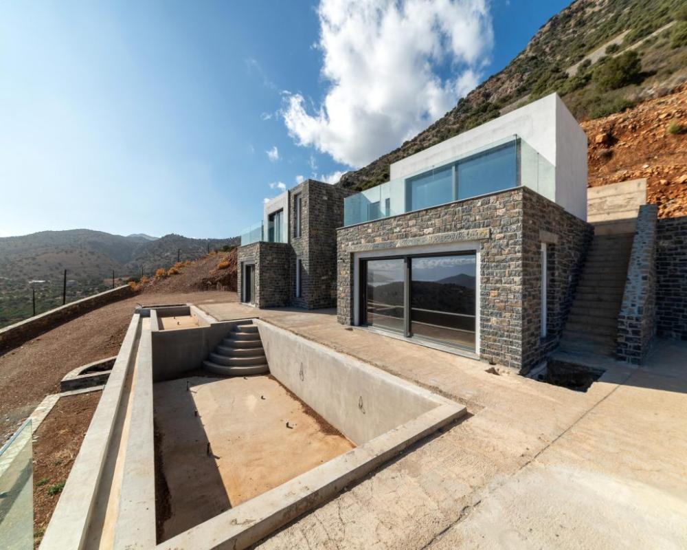 Kréta, Plaka: Luxusvilla panorámás kilátással a tengerre Spinalonga szigete felett eladó