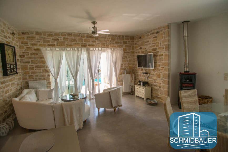 Crete, Pitsidia: วิลล่าที่ยอดเยี่ยมพร้อมสระว่ายน้ำและทิวทัศน์ของภูเขา Psiloritis