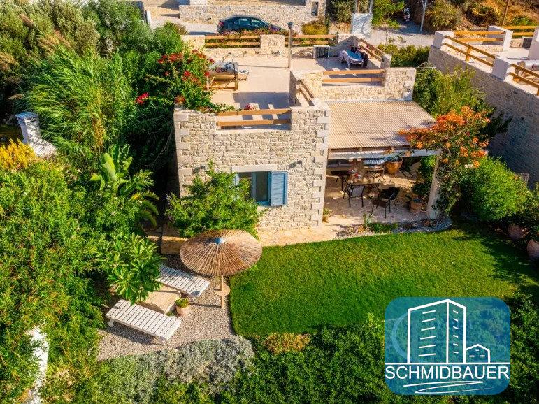 Kreta, Kamilari: Charmantes Steinhaus mit herrlichem Meerblick zu verkaufen