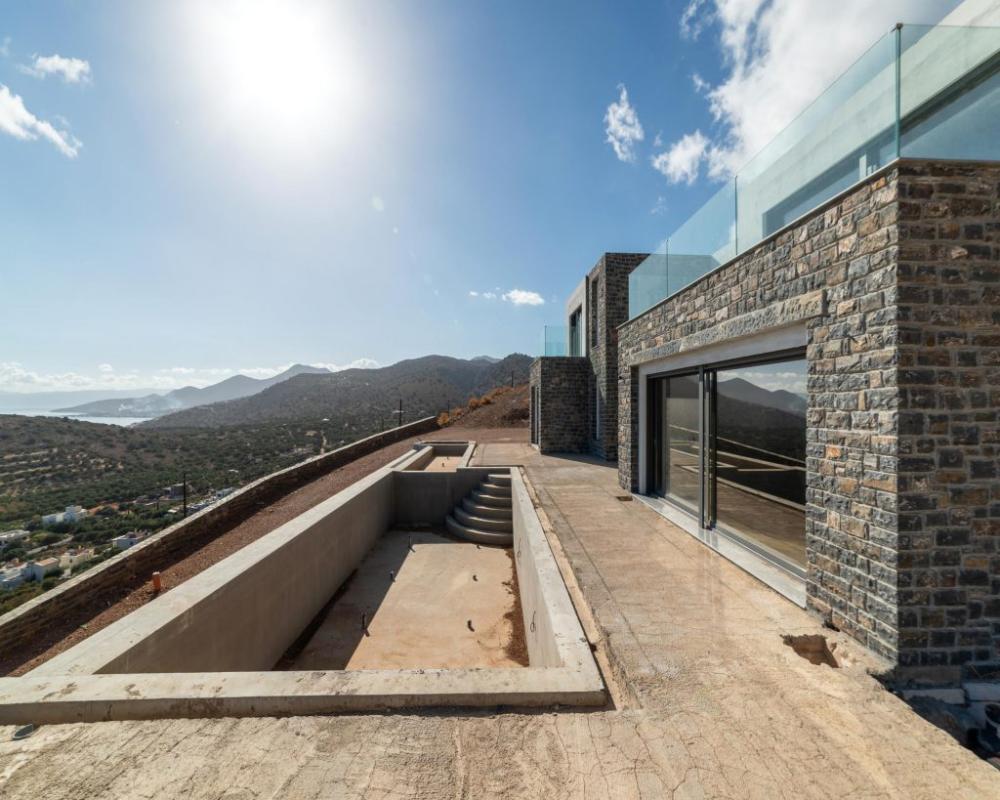 Kréta, Plaka: Luxusvilla panorámás kilátással a tengerre Spinalonga szigete felett eladó