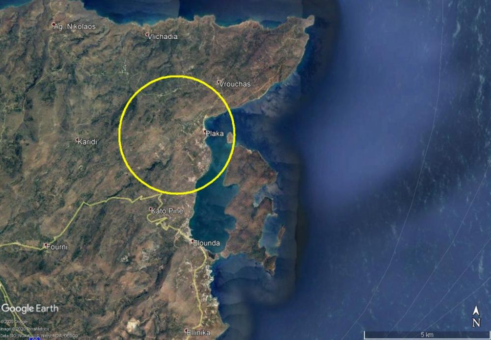 Kreta, Plaka: Bauland mit herrlichem Blick auf Spinalonga und Elounda Bay zu verkaufen
