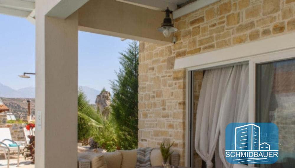 Crete, Pitsidia: วิลล่าที่ยอดเยี่ยมพร้อมสระว่ายน้ำและทิวทัศน์ของภูเขา Psiloritis