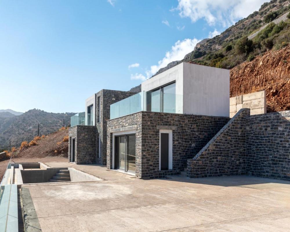 Kréta, Plaka: Luxusvilla panorámás kilátással a tengerre Spinalonga szigete felett eladó